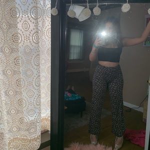 Charlotte Russe flower flare pants